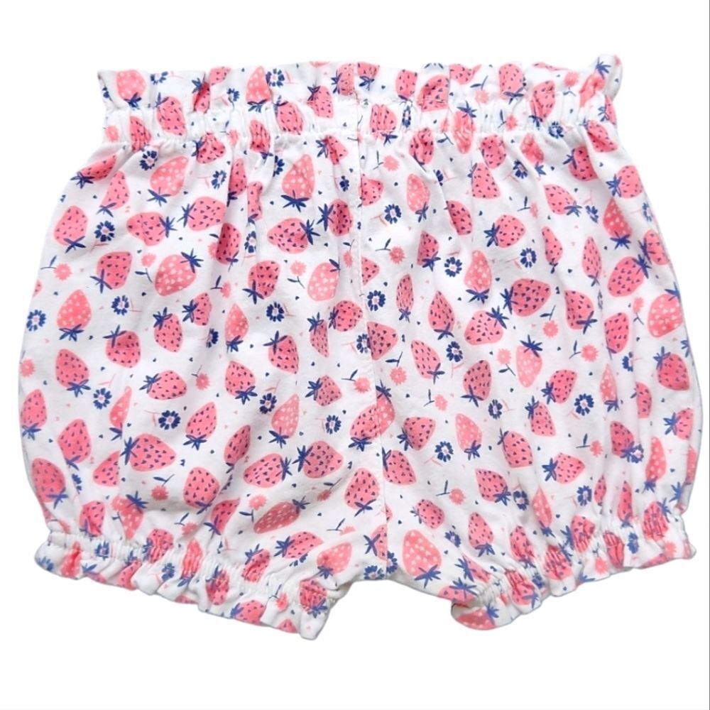 Baby Gap Pull-on Shorts Pink and White 100% Organic Cotton Size 6 - 12 Months - Picture 4 of 9
